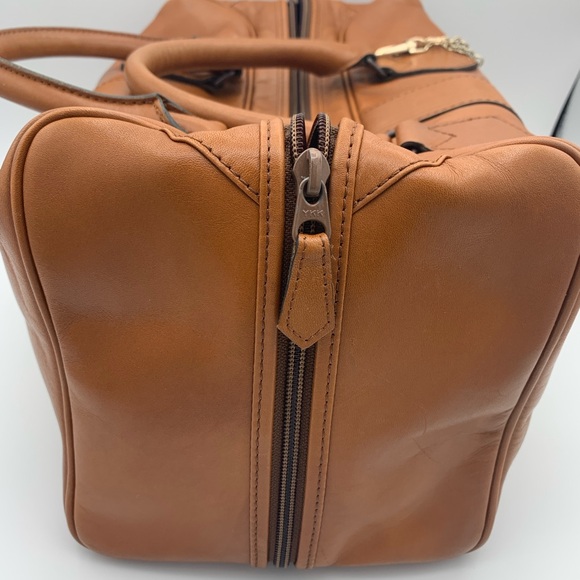 Rare Yves Saint Laurent Leather Boston Handbag Camel - Picture 3 of 10